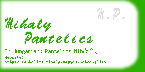mihaly pantelics business card